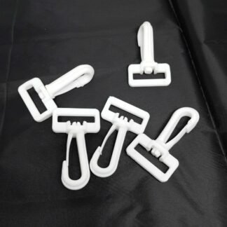 MOSQUETON PLASTICO BLANCO