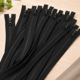 CIERRE DESMONTABLE DIENTE DE PERRO NEGRO REVERSIBLE